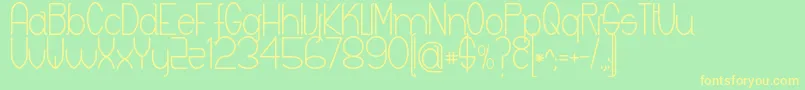 Keyla-fontti – keltaiset fontit vihreällä taustalla