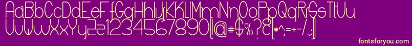 Keyla Font – Yellow Fonts on Purple Background