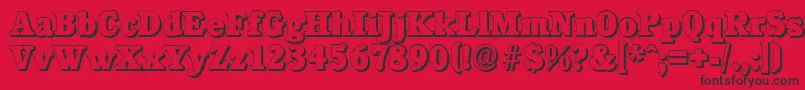 CalgaryshadowHeavyRegular Font – Black Fonts on Red Background