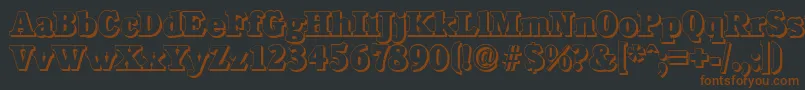 CalgaryshadowHeavyRegular Font – Brown Fonts on Black Background