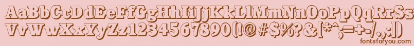 CalgaryshadowHeavyRegular Font – Brown Fonts on Pink Background