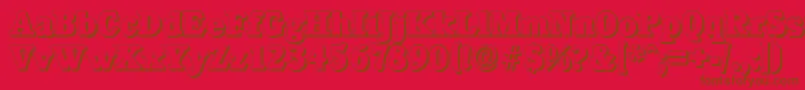 CalgaryshadowHeavyRegular Font – Brown Fonts on Red Background