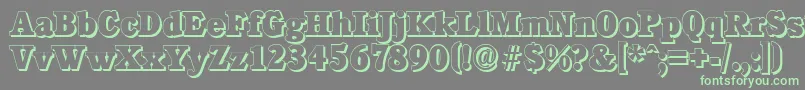 CalgaryshadowHeavyRegular Font – Green Fonts on Gray Background