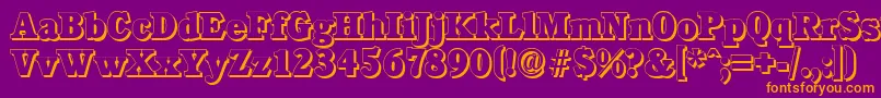 CalgaryshadowHeavyRegular Font – Orange Fonts on Purple Background