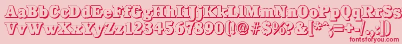 CalgaryshadowHeavyRegular Font – Red Fonts on Pink Background