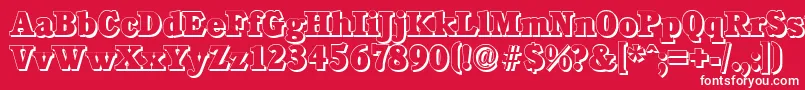 CalgaryshadowHeavyRegular Font – White Fonts on Red Background