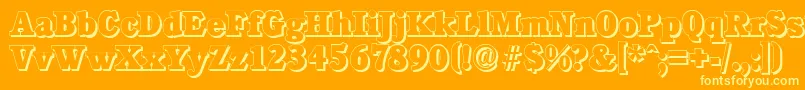 CalgaryshadowHeavyRegular Font – Yellow Fonts on Orange Background