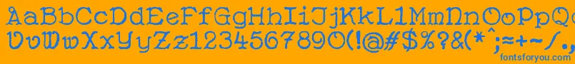 SusanneNouveau Font – Blue Fonts on Orange Background