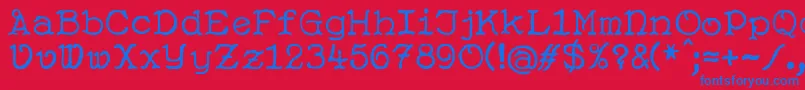 SusanneNouveau Font – Blue Fonts on Red Background