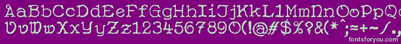 Шрифт SusanneNouveau – зелёные шрифты на фиолетовом фоне