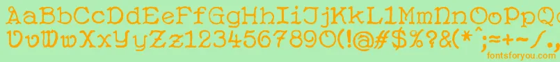 SusanneNouveau Font – Orange Fonts on Green Background