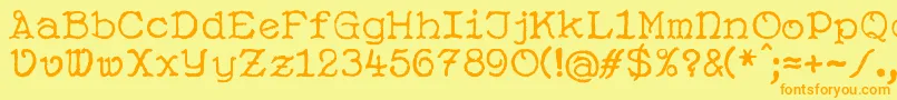 SusanneNouveau Font – Orange Fonts on Yellow Background