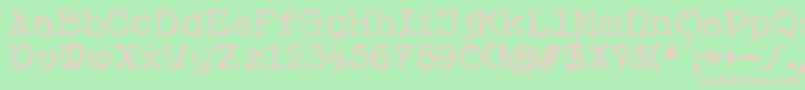 SusanneNouveau Font – Pink Fonts on Green Background