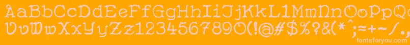 SusanneNouveau Font – Pink Fonts on Orange Background