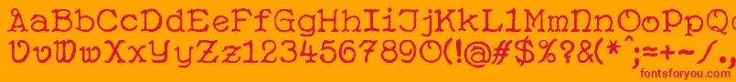 SusanneNouveau-Schriftart – Rote Schriften auf orangefarbenem Hintergrund