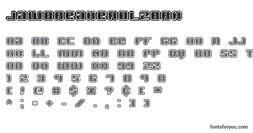 JawbreakerOl2Brk-fontti – aakkoset, numerot, erikoismerkit