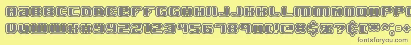 JawbreakerOl2Brk Font – Gray Fonts on Yellow Background