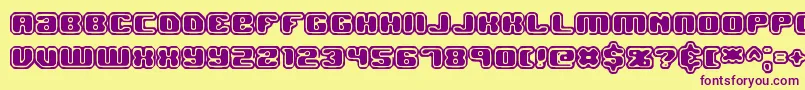 JawbreakerOl2Brk Font – Purple Fonts on Yellow Background