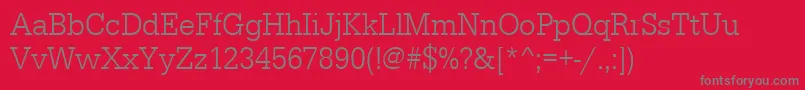 Urwegyptiennetligextnar Font – Gray Fonts on Red Background