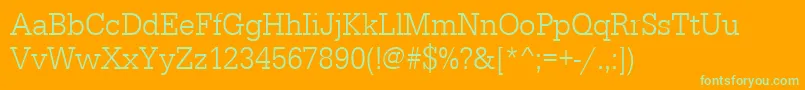 Urwegyptiennetligextnar Font – Green Fonts on Orange Background