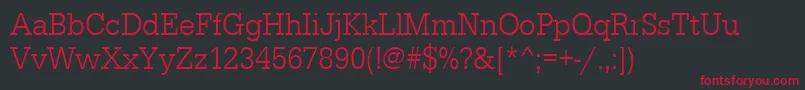 Urwegyptiennetligextnar Font – Red Fonts on Black Background