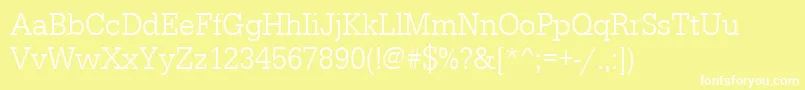 Urwegyptiennetligextnar Font – White Fonts on Yellow Background