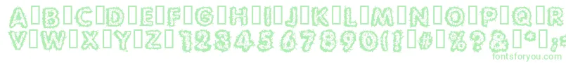 Carvings Font – Green Fonts on White Background