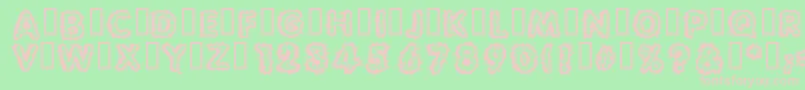 Carvings Font – Pink Fonts on Green Background