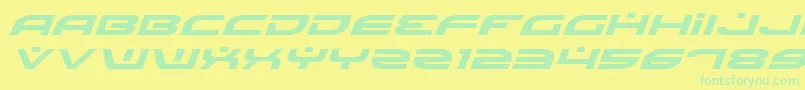 Шрифт BattlefieldExpandedItalic – зелёные шрифты на жёлтом фоне