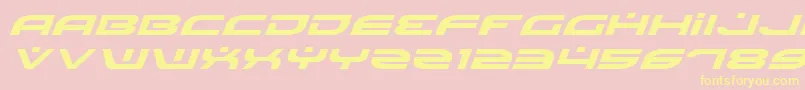 BattlefieldExpandedItalic Font – Yellow Fonts on Pink Background