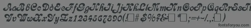 フォントCalligraphiaRegular – 黒い文字の灰色の背景