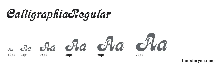 Размеры шрифта CalligraphiaRegular