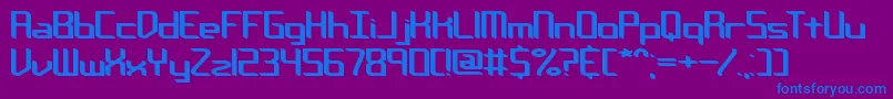 ChemicalReactionBBrk Font – Blue Fonts on Purple Background