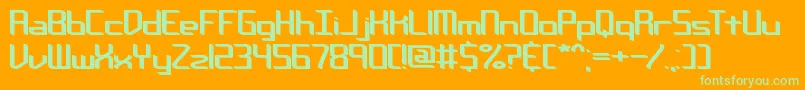 ChemicalReactionBBrk Font – Green Fonts on Orange Background