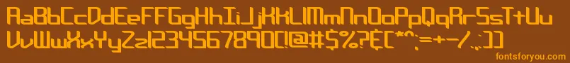 ChemicalReactionBBrk Font – Orange Fonts on Brown Background