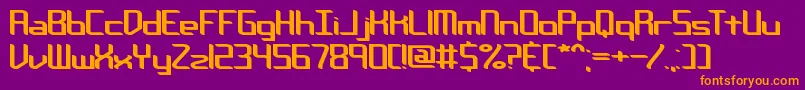 ChemicalReactionBBrk Font – Orange Fonts on Purple Background