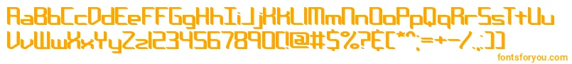 ChemicalReactionBBrk Font – Orange Fonts on White Background