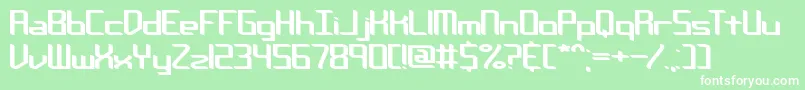 ChemicalReactionBBrk Font – White Fonts on Green Background