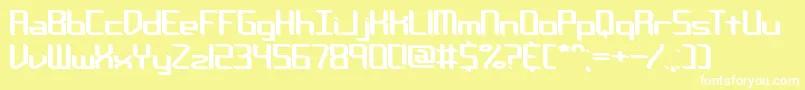 ChemicalReactionBBrk Font – White Fonts on Yellow Background