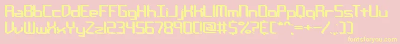 ChemicalReactionBBrk Font – Yellow Fonts on Pink Background