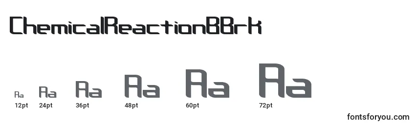 Размеры шрифта ChemicalReactionBBrk