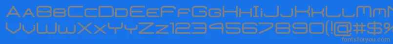 Weitere Informationen zur SandboxBold-Schriftart SandboxBold-Schriftart – Graue Schriften auf blauem Hintergrund