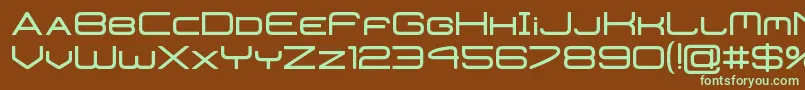 SandboxBold Font – Green Fonts on Brown Background
