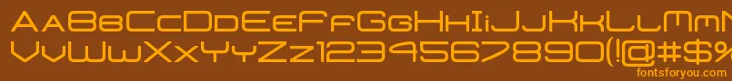 SandboxBold Font – Orange Fonts on Brown Background