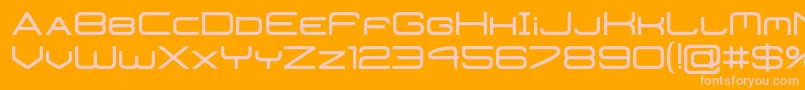 SandboxBold Font – Pink Fonts on Orange Background