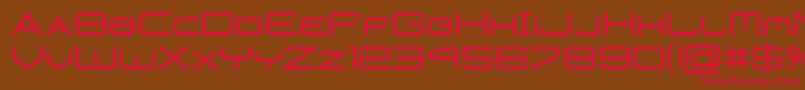 フォントSandboxBold – 赤い文字が茶色の背景にあります。