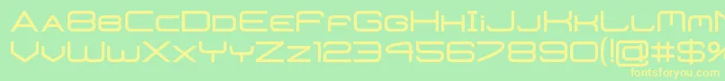 SandboxBold Font – Yellow Fonts on Green Background