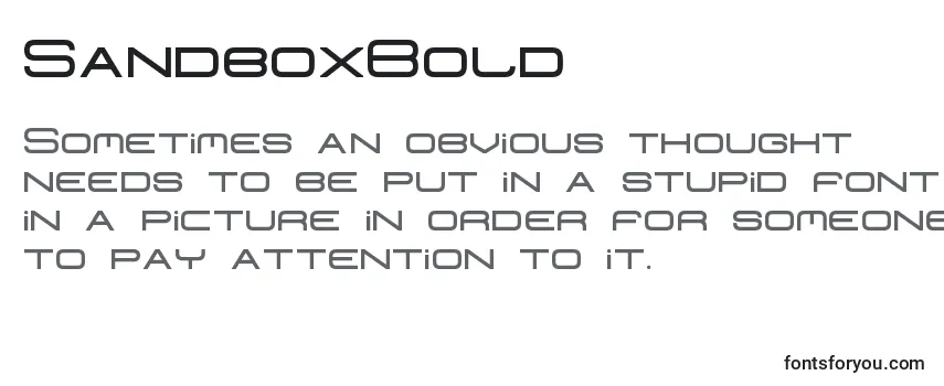 Шрифт SandboxBold