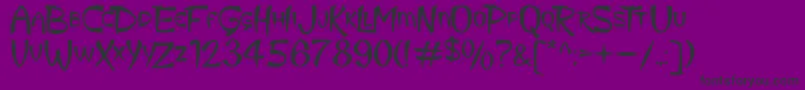KingLuau-Schriftart – Schwarze Schriften auf violettem Hintergrund