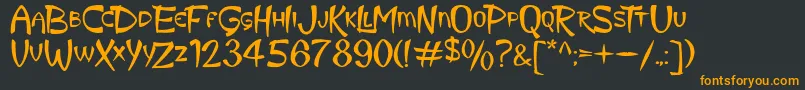Шрифт KingLuau – оранжевые шрифты на чёрном фоне
